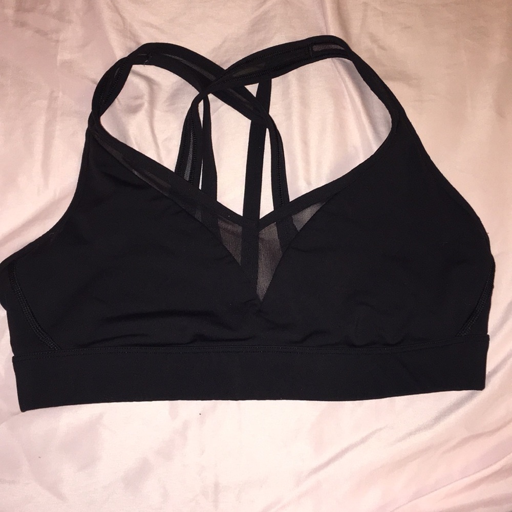 LuluLemon sports bra with mesh v neck size 10